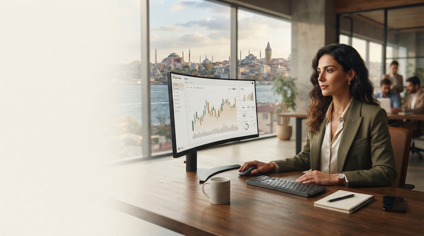 Trader Robot platformunda gerçek zamanlı piyasa verilerini gösteren dashboard ekranı